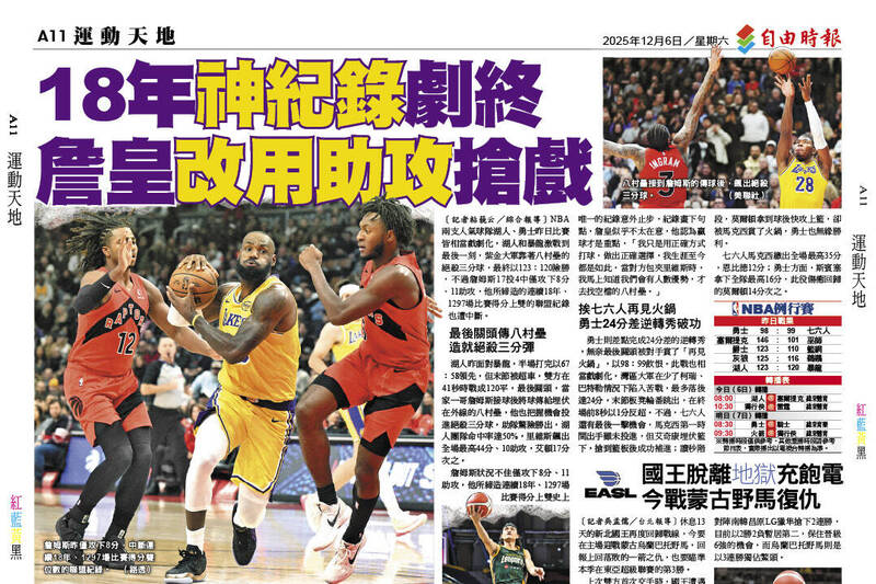 18年神記錄劇終 詹皇改用助攻搶戲