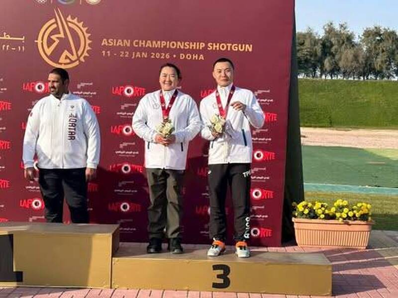 飛靶亞錦賽》44歲林怡君攜手陳貴鵬 奪不定向飛靶混團銅牌