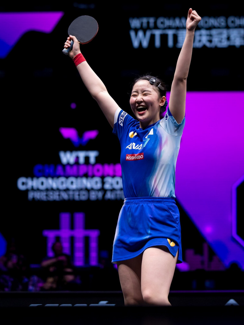 重慶冠軍賽》激戰7局扳倒中國新星蒯曼 17歲張本美和冠軍賽首冠開張