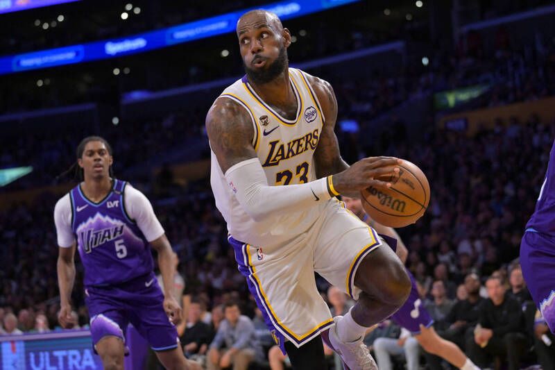 NBA》詹姆斯18分率湖人痛宰爵士 奪第4種子首輪對決火箭