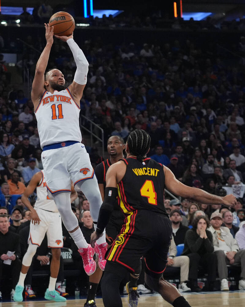 NBA季後賽》湯斯、布朗森合砍53分！尼克痛宰老鷹系列賽首勝開張