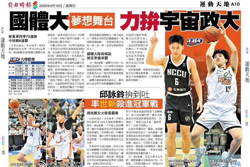 UBA》國體大夢想舞台 力拚宇宙政大
