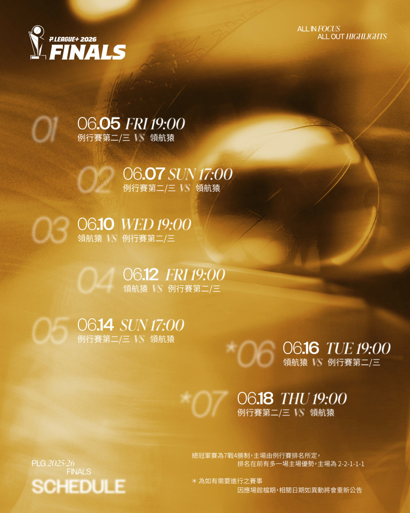 PLG》季後賽賽程出爐！ 5月21日正式開打