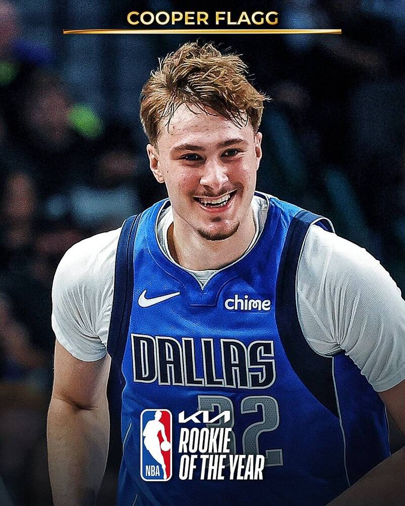 NBA》獨行俠19歲狀元郎佛拉格勇奪新人王 險勝大學室友庫尼普爾