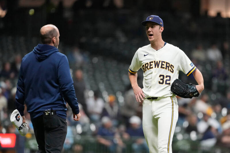 MLB》最速166公里!釀酒人火球新星7局狂飆10K 本月兩度抽筋退場