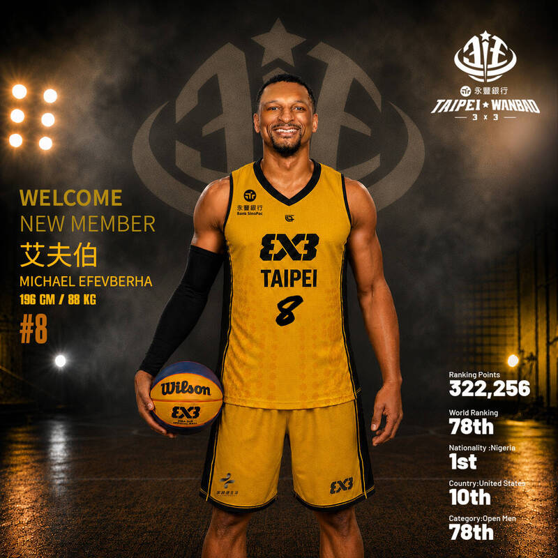 籃球》「最強阿伯」艾夫伯加盟台北永豐旺寶3x3職業隊