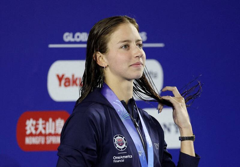 游泳》奧運蛙式金牌飆破自由式世界紀錄 美國女將道格拉絲超意外