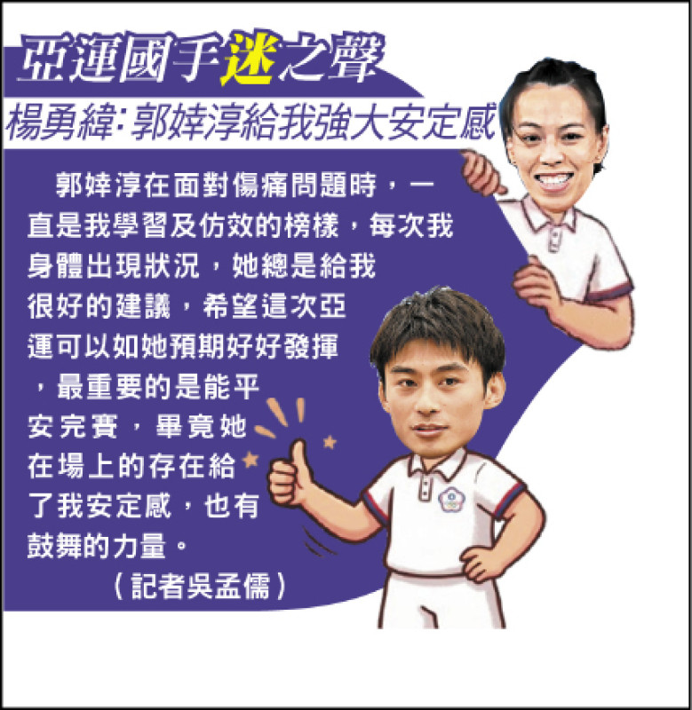 亞運國手迷之聲》楊勇緯:郭婞淳給我強大安定