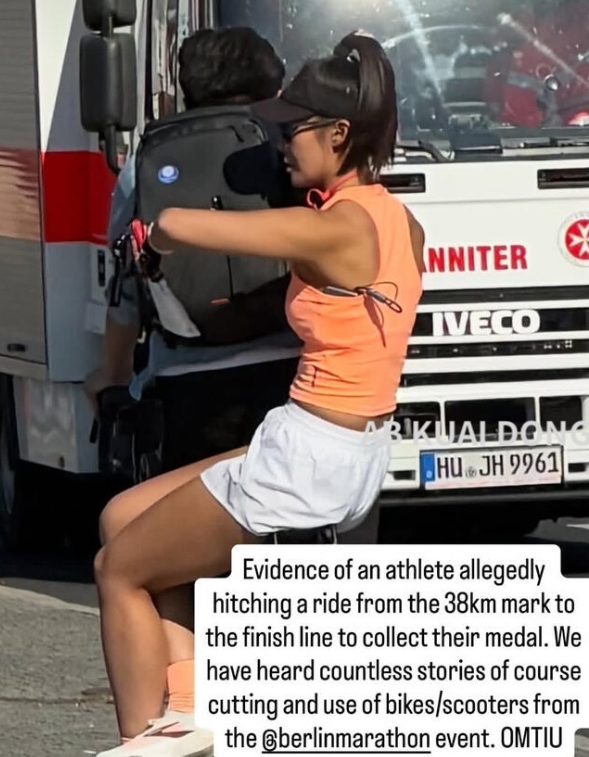 扯!德國柏林馬拉松 中國女跑者搭自行車作弊
