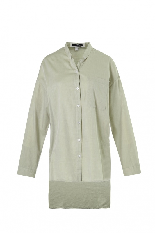 HCONNECT女裝 長版襯衫(淡綠)  1,280元