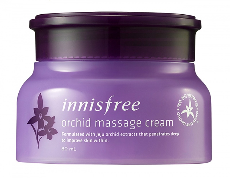 innisfree濟州寒蘭按摩霜／740元（開架品牌）
萃取濟州寒蘭精華的膏狀按摩霜，水潤、貼服、不黏膩，按摩後無須沖洗。
