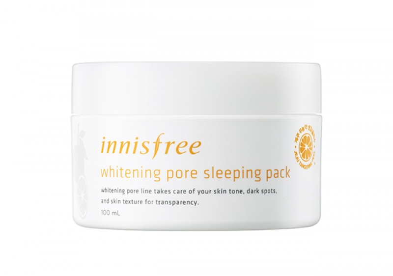 innisfree白無瑕柑橘C晚安凍膜／690元（開架品牌）
柑橘萃取液能解決膚色不均及毛孔粗大的問題；同時還加入木瓜酵素、蛋白酶以及熊果素等代表性深層美白成分，抑制黑色素生成。