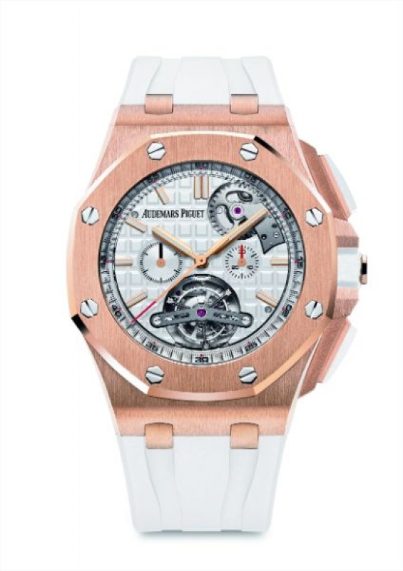 AP愛彼 皇家橡樹離岸型自動陀飛輪腕錶玫瑰金款（101獨家）／262,500元