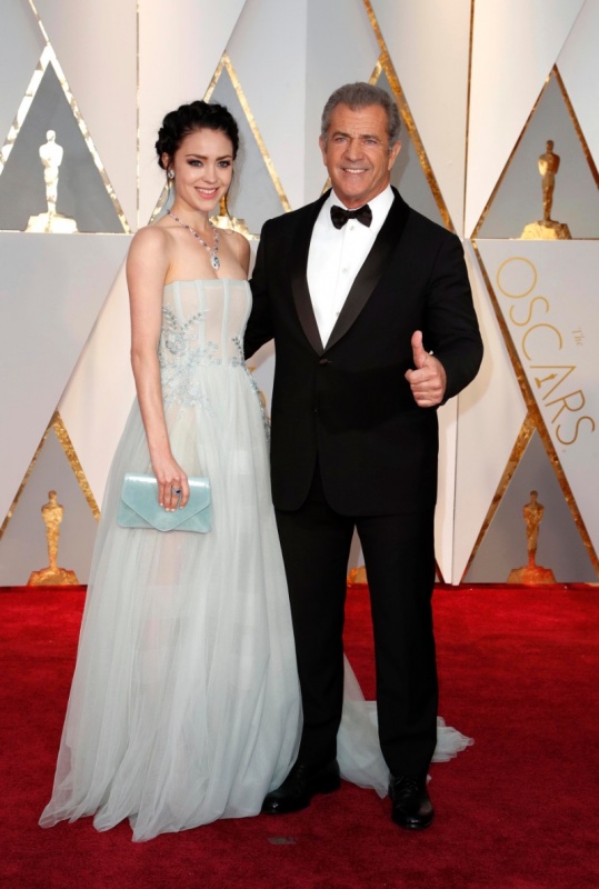 Mel Gibson and Rosalind Ross（歐新社）