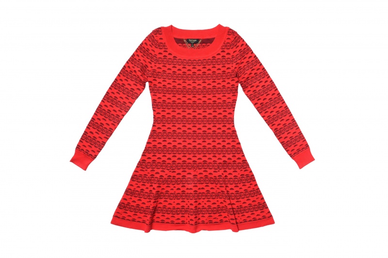 Juicy Couture紅色圖紋連身洋裝，價格店洽。