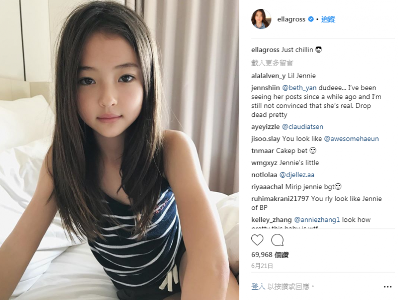 10歲混血童模成BIGBANG小師妹！「撞臉」韓女團Jennie登熱搜排行！