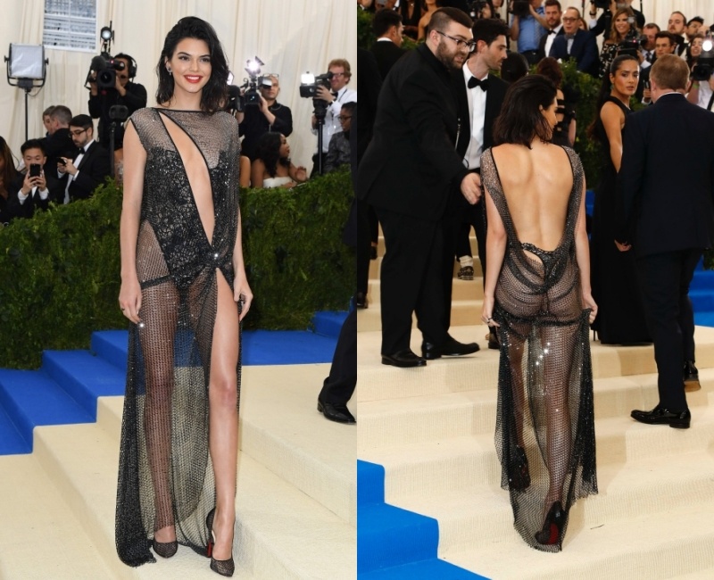 「越南版昆凌」Ngọc Trinh 這次引起爭議的穿著，與超模Kendall Jenner在2017年在MET GALA所穿著的禮服有幾分相似，不過Kendall Jenner這身禮服確實是出自內衣品牌La Perla。（美聯社／路透）