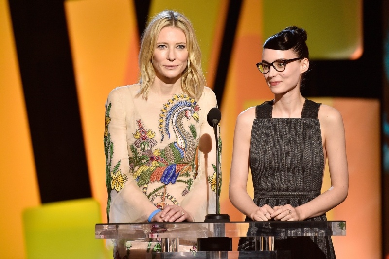 Rooney Mara魯妮瑪拉在2015年靠與Cate Blanchett凱特布蘭琪同台演出的《因為愛你》拿下坎城影后。（美聯社）