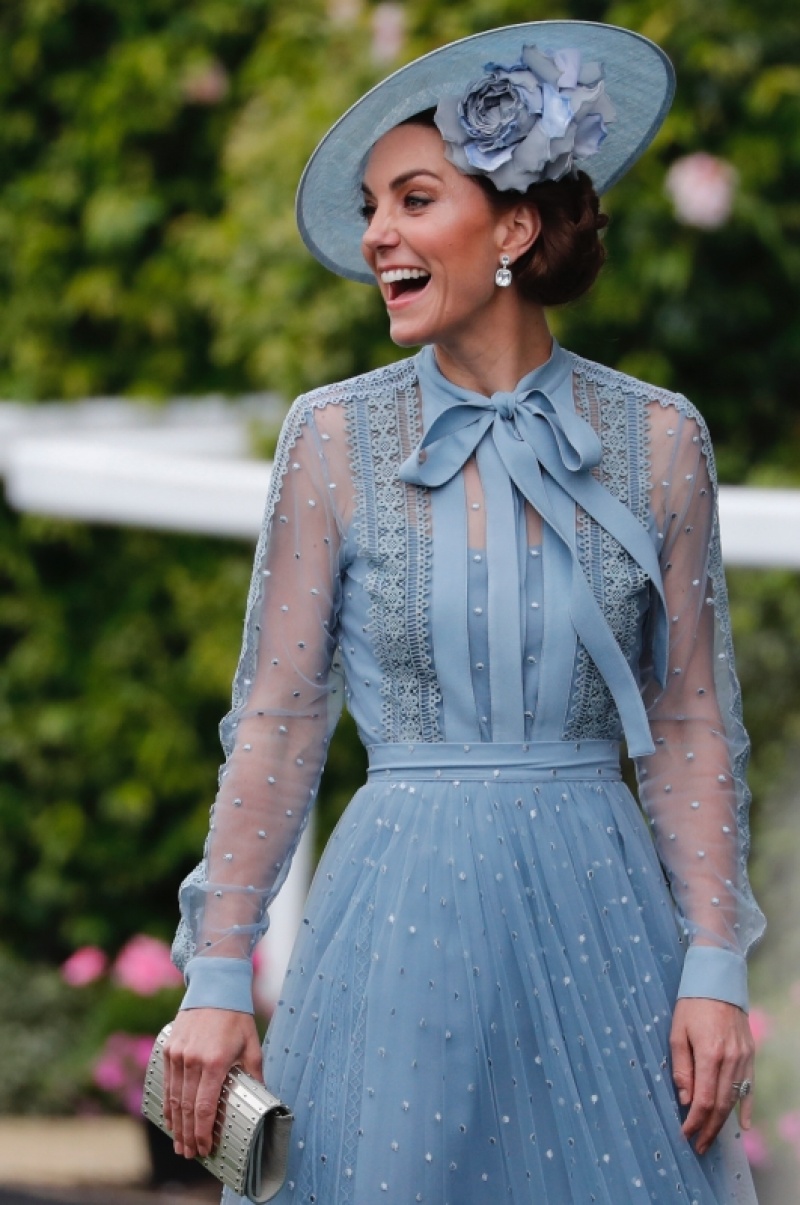凱特王妃出席英國皇家雅士谷賽馬日（Royal Ascot）首日賽事活動。（美聯社）