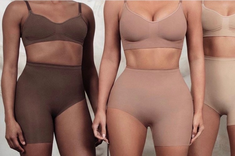 金卡戴珊的全新內衣品牌以寬廣的尺寸選項與不同膚色的色號為訴求。（截自金卡戴珊IG）