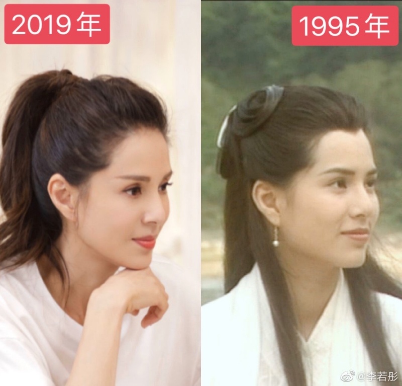 52歲「最美小龍女」李若彤曬超狂馬甲線！網驚呼：比20年前還美！