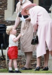 喬治小王子與曾祖母英國女王對話。