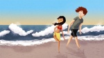 夏天和你在陽光燦爛的沙灘上奔跑。