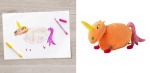 獨角獸也能是柔軟的蜜糖橘色，再加上粉紅色的尾巴，這是西班牙女孩Carlota夢想中的填充玩具。（圖片擷取自IKEA）