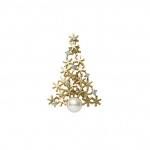 MIKIMOTO日本Akoya珍珠18K黃金聖誕樹胸針，NT52,000。