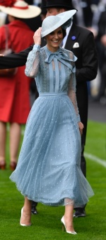 凱特王妃出席英國皇家雅士谷賽馬日（Royal Ascot）首日賽事活動。（歐新社）