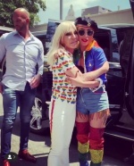 Lady Gaga與時尚設計師Donatella Versace。（截自Donatella IG）