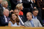 凱特王妃與威廉王子現身溫網男單決賽。（美聯社）