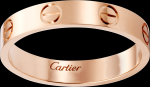 Cartier LOVE 系列婚戒，玫瑰 K 金，寬度 3.6 毫米，約NTD32,700。