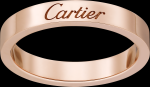 Cartier C de Cartier 婚戒，3 毫米寬，18K 玫瑰金，約NTD31,800。