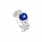 PIAGET Treasures Collection 18K白金藍寶石高級珠寶戒指，價格店洽。