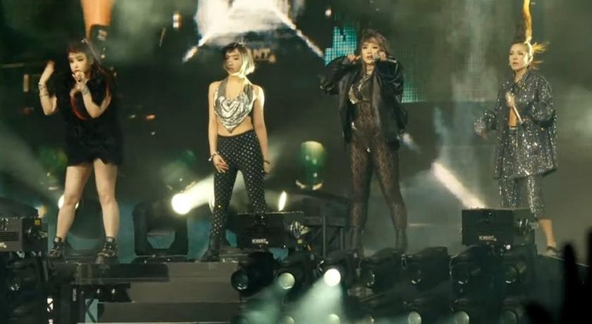 2NE1 解散六年無預警合體！4成員披「性感暗黑風」登美音樂祭