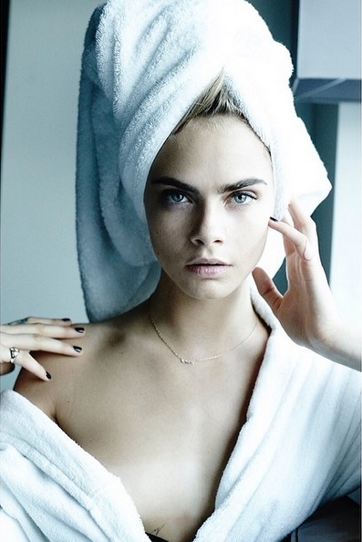 TOWEL SERIES 15,Cara Delevingne .