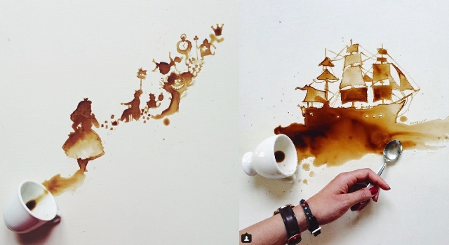 咖啡灑出來了怎麼辦？讓藝術家告訴你這樣做超美的