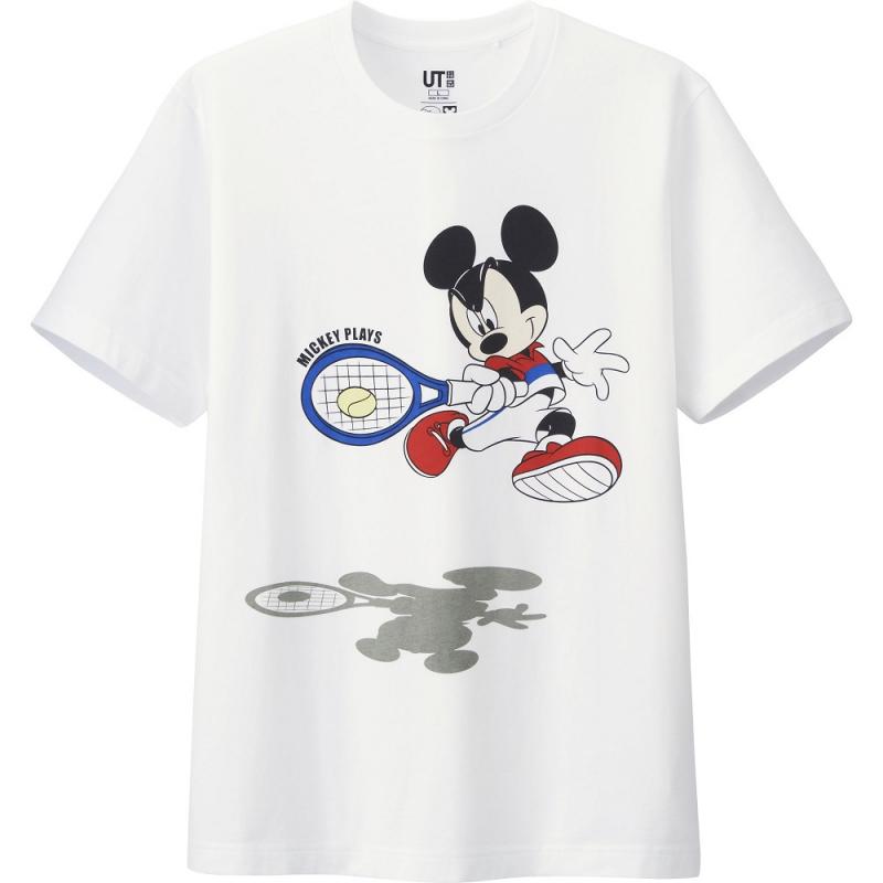 UNIQLO 男裝 Mickey Plays 印花T恤／390元。