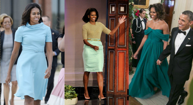 第一夫人都這麼會穿！蜜雪兒·歐巴馬的鮮豔連身裙穿搭好驚艷！