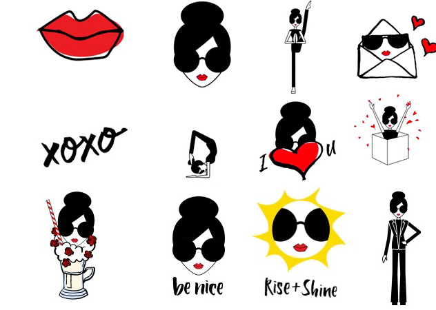 多款stacemoji圖案，增加文字訊息的趣味。（擷取自Apple Store官網）