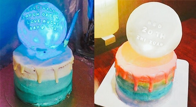 台灣獨賣！生日手捧超夢幻「月球燈蛋糕」，字體、蛋糕顏色、口味全部可以自己搭配