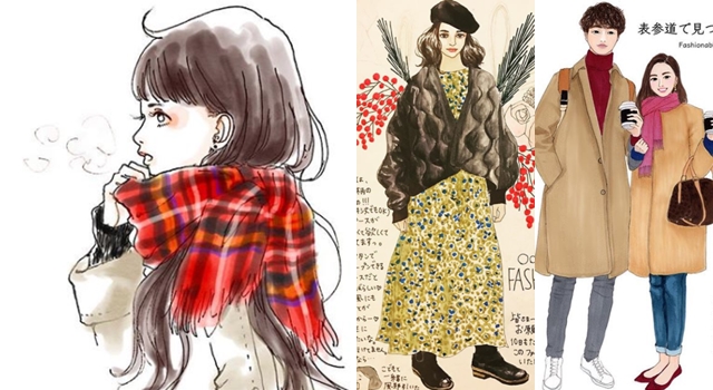 10度低溫怎麼穿？快把日本IG插畫家筆下的「抗寒穿搭術」學起來！