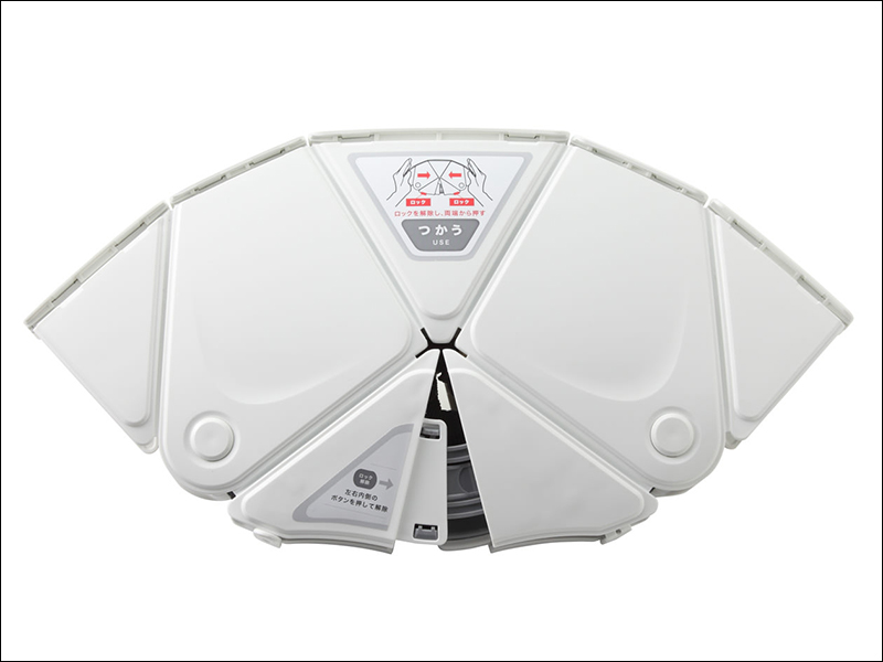 MUJI無印良品推出的折疊式頭盔，攜帶十分方便，售價4,900日圓，可在日本MULI官網買得到。（擷取自MUJI官網）