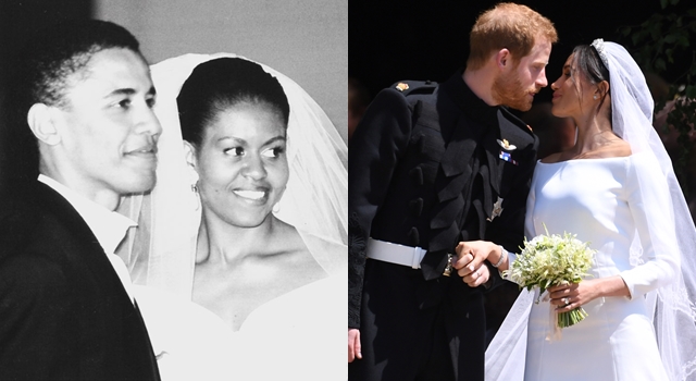 蜜雪兒歐巴馬IG發表25年前婚紗照！竟與梅根的白紗有這些巧合？