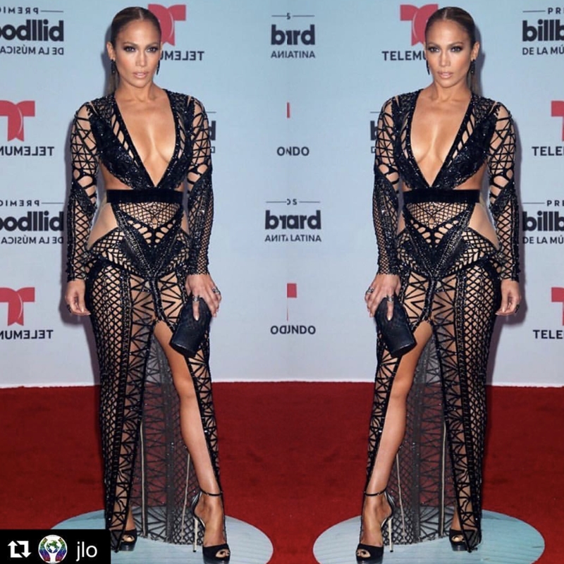 JLo 破百的年紀，身材還是超好。（翻攝自Julien Macdonald@IG）