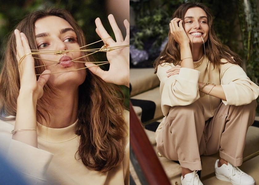 羅馬尼亞超模 Andreea Diaconu 一派輕鬆休前的造型演繹全新 Jack 系列。