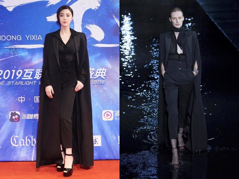 范冰冰 in SAINT LAURENT。（翻攝自weibo）