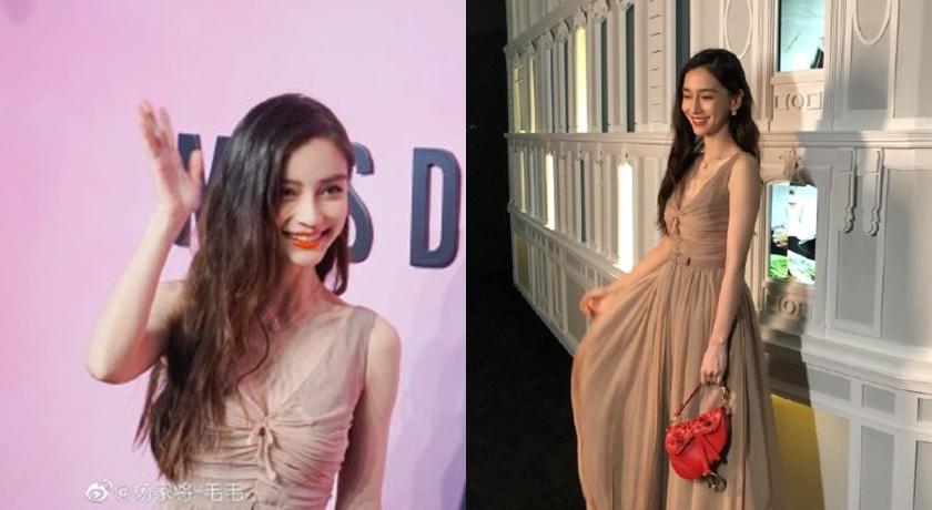 Angelababy 被路人拍到未修照，狀況一樣好得不得了！（翻攝自WEIBO）