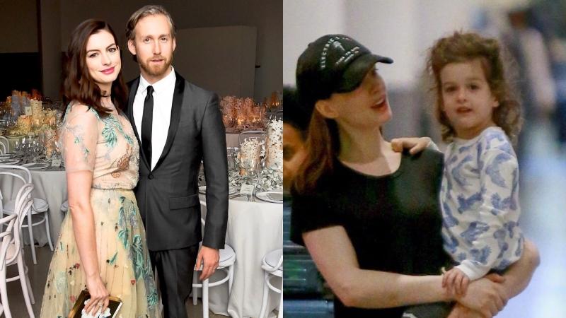 女星安海瑟薇在2012年與男星亞當舒爾曼結婚，在2016年生下兒子Jonathan強納森。（截自微博）